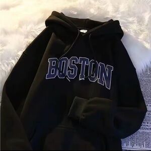 Black Boston Hoodie